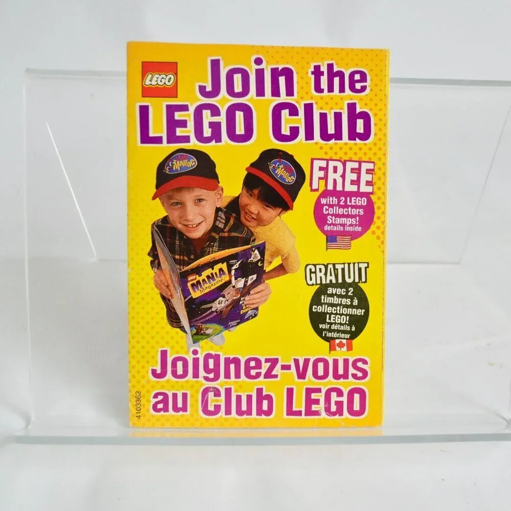 Join the Lego Club Vintage Flyer Yellow 1996